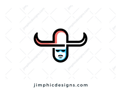 Cowboy Pill Logo branding cowboy design drugs graphic design logo medicine pill vector