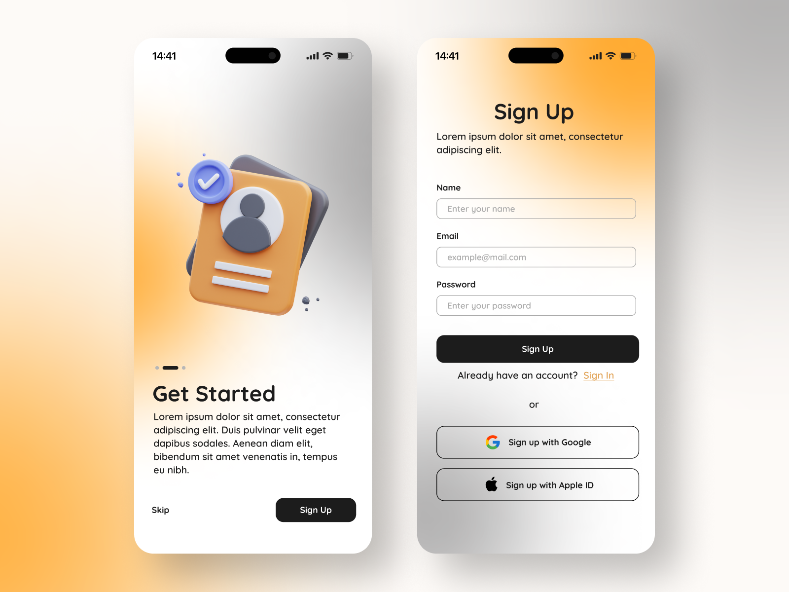 UI - Sign Up by Weslly Medeiros on Dribbble