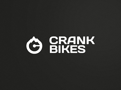 Crank bikes - visual identification of a mountain bike manufactu branding graphic design logo