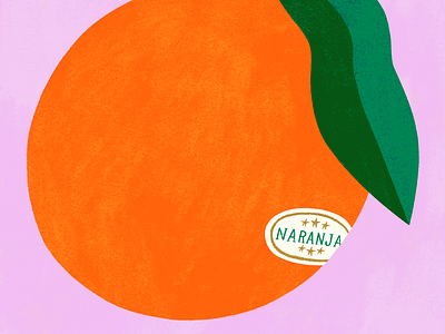 Orange colourful digital art food fresh fruit illustration lilac orange procreate summer