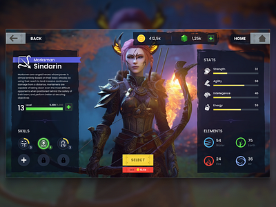 Fantasy RPG UI design games ui