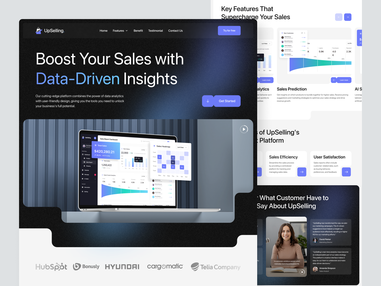 Example of Saa S Landing Page Design