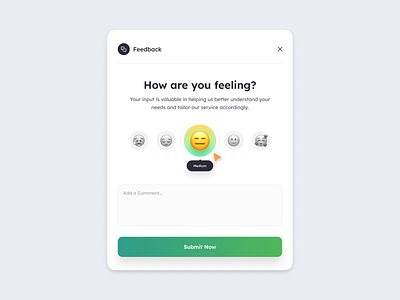 Feedback page - Exploration boxes components design desktop dialog emoji exploration feedback form modal mood page popup rate review ui