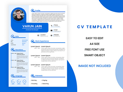 Resume Template cv protfolio rsume social banner template