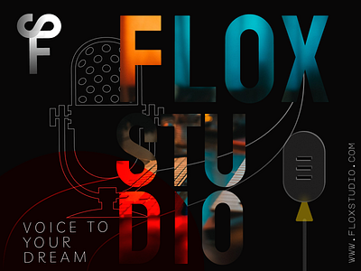 FLOX STUDIO LOGO & POSTER branding design graphic design logo typography