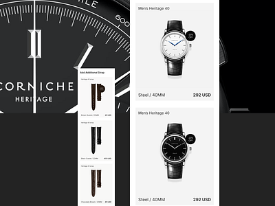 Catalog of the online store Corniche watches / mobile design design website e comm figma online store redesign ui дизайн интернет магазин редизайн