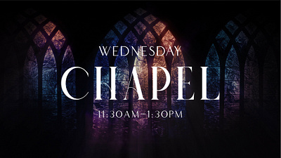 Wednesday Chapel type based design typography typography logo