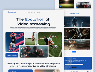 PlayPulse baskeball cricket football landingpage sports ui video streaming webdesign