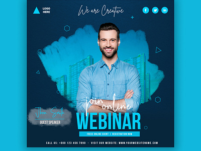 Digital Marketing Corporate Social Media Live Webinar and Instag conference post creative marketing digital marketing live webinar social post webinar webinar post