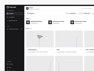 Dashboard Concept - Architectural SaaS Platform architect branding dark mode dashboard light mode minimal modern product design saas ui ux