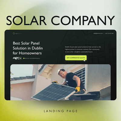 Solar Panel Co. - Landing Page Design landing page solar panel web design
