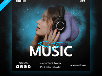 DJ Music Club Flyer Electro Flyer club club party disco dj dj night dj post flyer music night flyer party social banne template