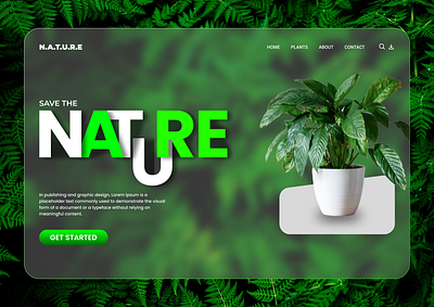 NATURE : Glassmorphism Landing Page