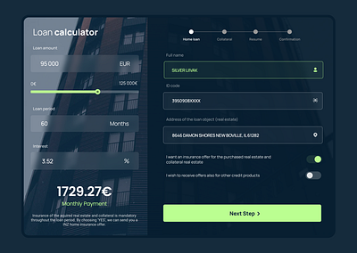 Loan Calculator App (React x TailwindCSS) app design graphic design ui