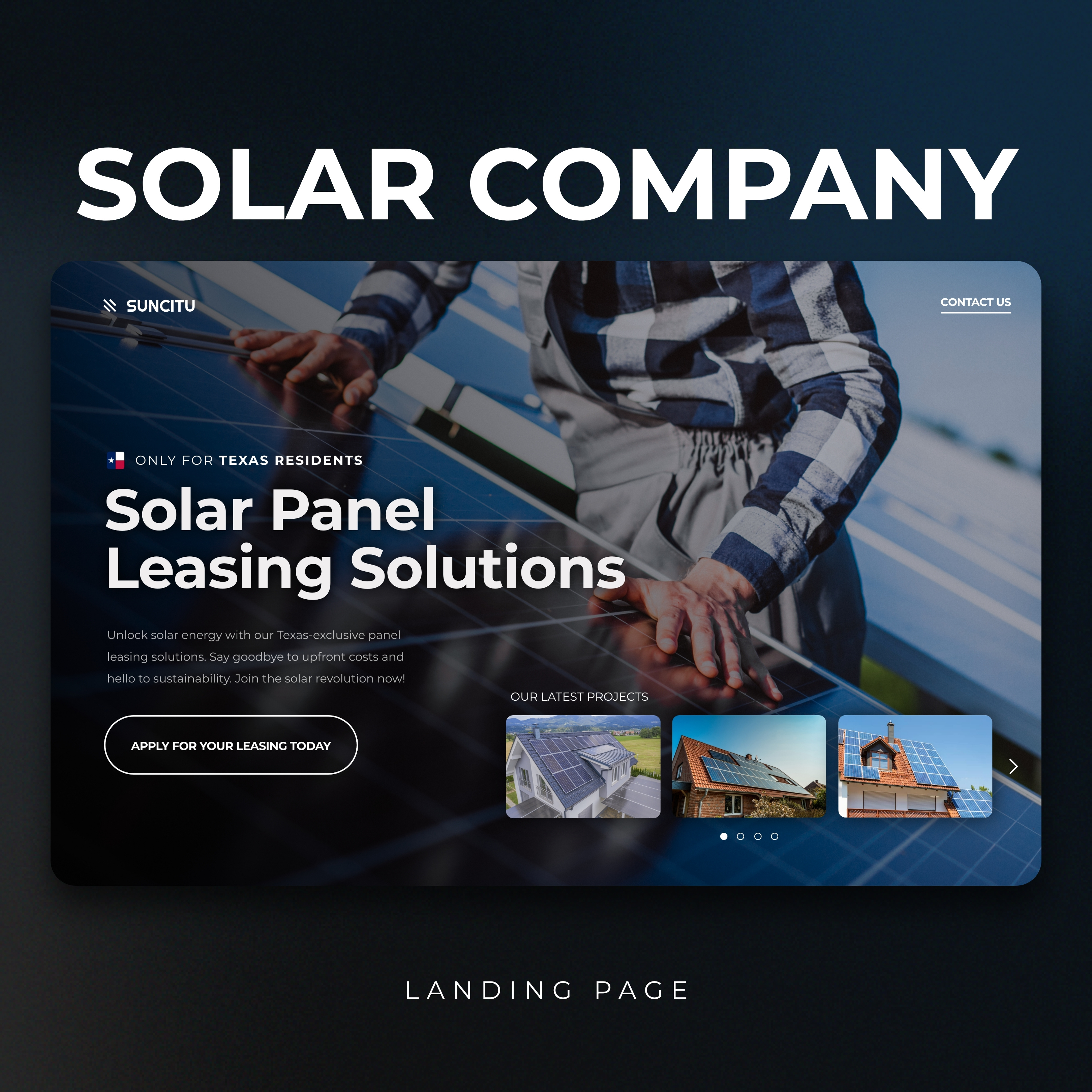 Solar Panel Co. - Landing Page Design landing page solar panel web design