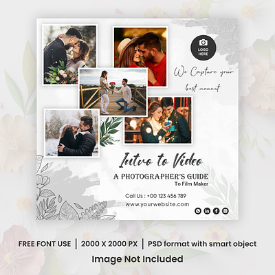 Digital Photography Services Social Media Post banner flyer cover post facebook template flyer post instagram template modern post photography service post