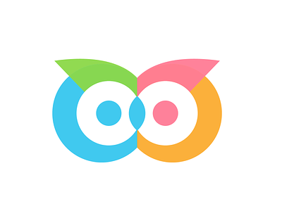 owl mkinimal kids comcept brand branding design letter logo logotype minimal monogram