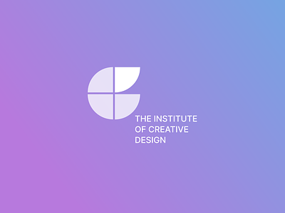 The Institute of Creative Design education logo gradient logo logo design logo designer logos