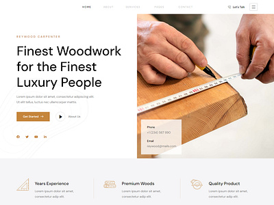 Carpenter & Craftsman Website carpenter craftsmen design designer elementor pro elementor website landing landing page professional responsive riaad arif ui web web design web designer website design wordpress wordpress elementor wordpress landing wordpress website