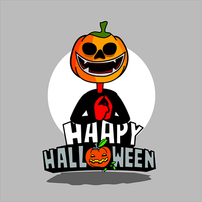 happy Helloween 2d animation flat gif loop animation motiongraphics