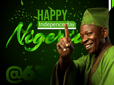 Happy Independence Day Nigeria graphics design happy new month design independence day nigeria flyer nigeria independence october 1 design october new month flyer