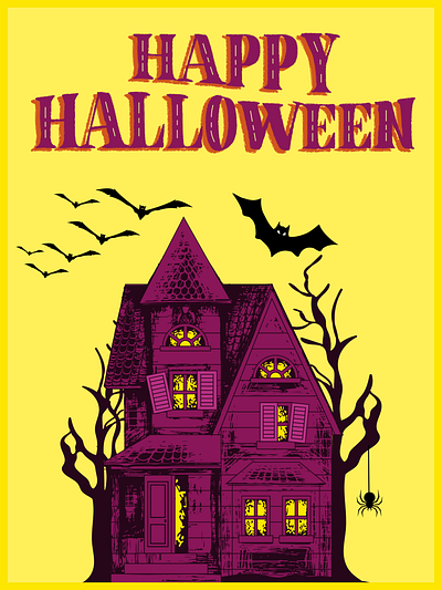 Happy Halloween Poster 3d animation branding graphic design halloween logo motion graphics ui