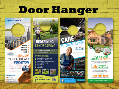 Door hanger design template, or rack card, dl flyer business businesscards cleaning corporate designer dlflyer doorhanger doorhangerdesign doorhangers events fastfood graphicadvice graphicdesign handmade lawncare pullupbanner rackcard retractablebanner rollupbanner roofing