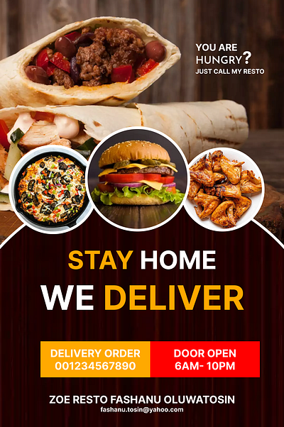 Restaurant Advert advert branding design graphic design illustration