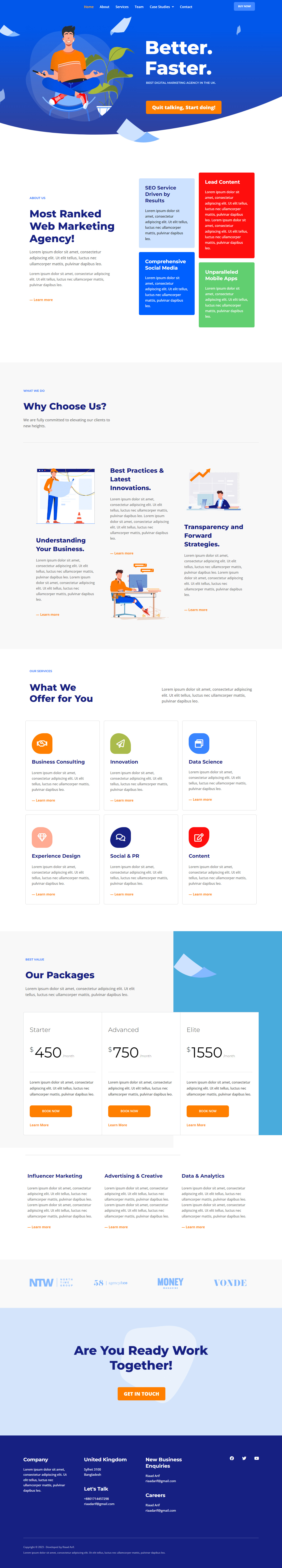 Digital Marketing Agency Website agency design designer developer digital marketing elementor pro elementor website marketing marketing agency professional responsive riaad arif ui web design website website design wordpress wordpress elementor wordpress landing wordpress website