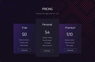 Pricing Page 3d animation app branding dailyui design graphic design illustration logo motion graphics ui ux vector