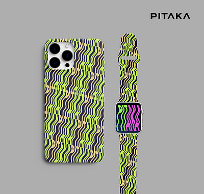 Wave Text Pattern - iPhone Case & Watch Band branding graphic design illustration pattern typography vector