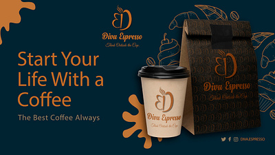 DIVA ESPRESSO CAFE | BRAND IDENTITY brandidentity branding cafe graphic design illustration logo logodesign socialmedia typography