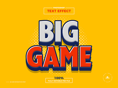 Free Big Game Photoshop Text Effect photoshop text effect