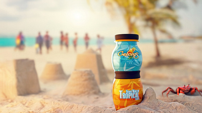 Celcius 🌴 Sunny Wave of Tropical Flavor 3d branding celcius coffee design graphic design illustration tropical