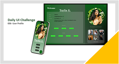 #DailyUI Challenges- 006 User Profile dailyui figma ui