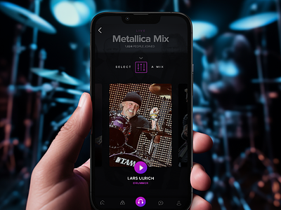 Mixhalo : Live Streaming Audio app apple audio design interactive interface ios live metallica mixhalo mobile music rock stream streaming ui