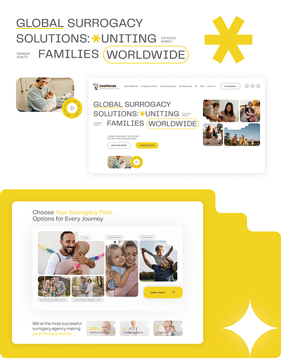 Surrogacy clinic clinic ui ux webdesign