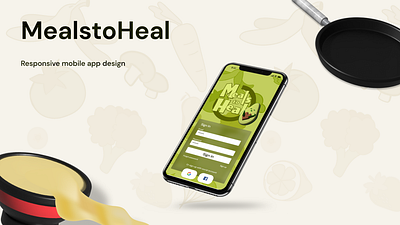 Meals to Heal mobile app bran figma illustrator logo mockup prototypes ux ux design wireframes