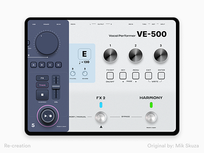 VE-500 ( A re-creation) boss design device figma ui