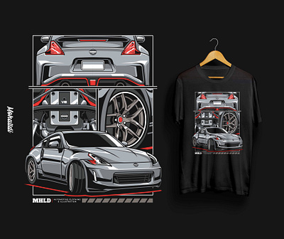 370Z Sports Car Drawing 370z car tshirt