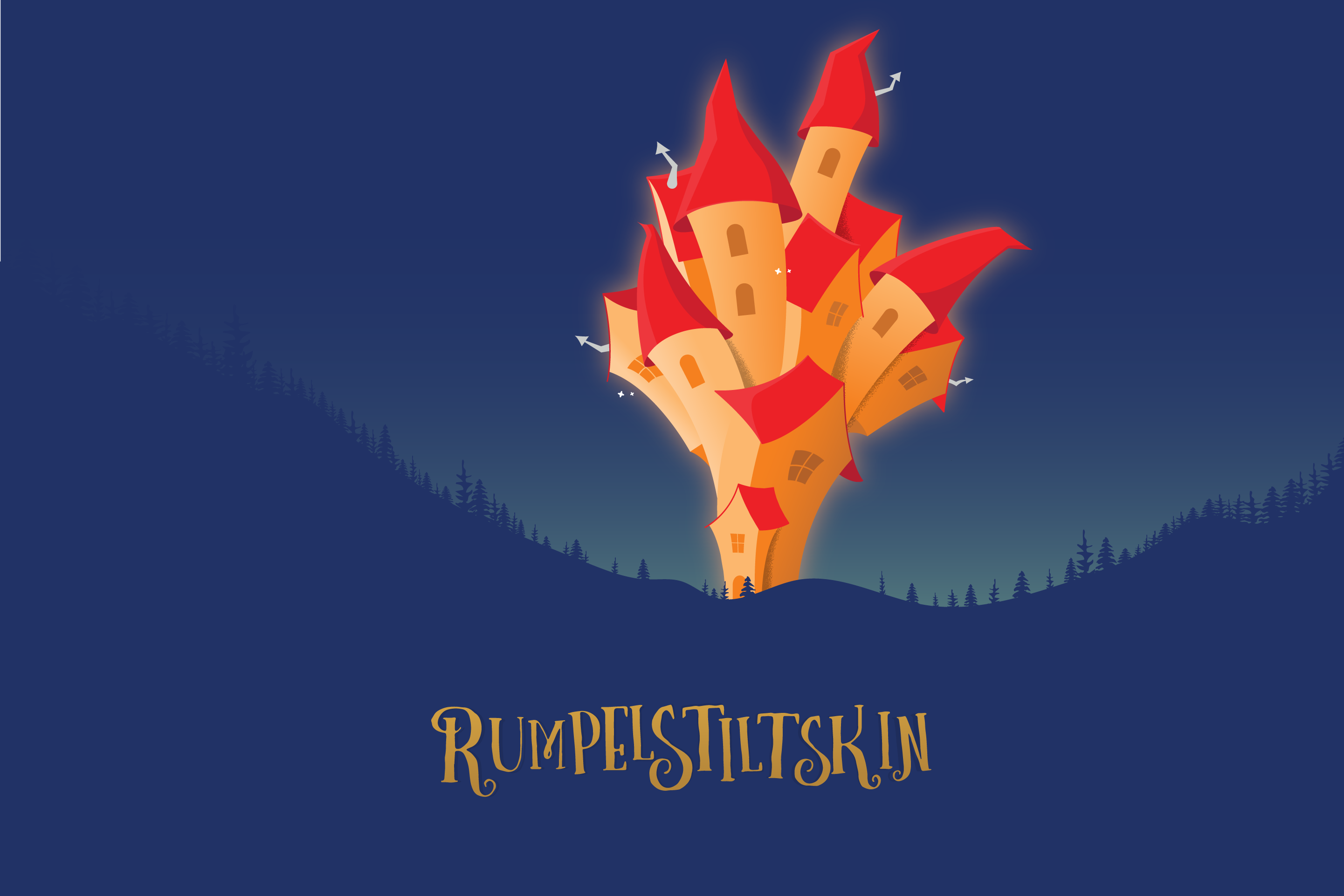 Rumpelstiltskin illustration castle illustration rumpelstiltskin illustration