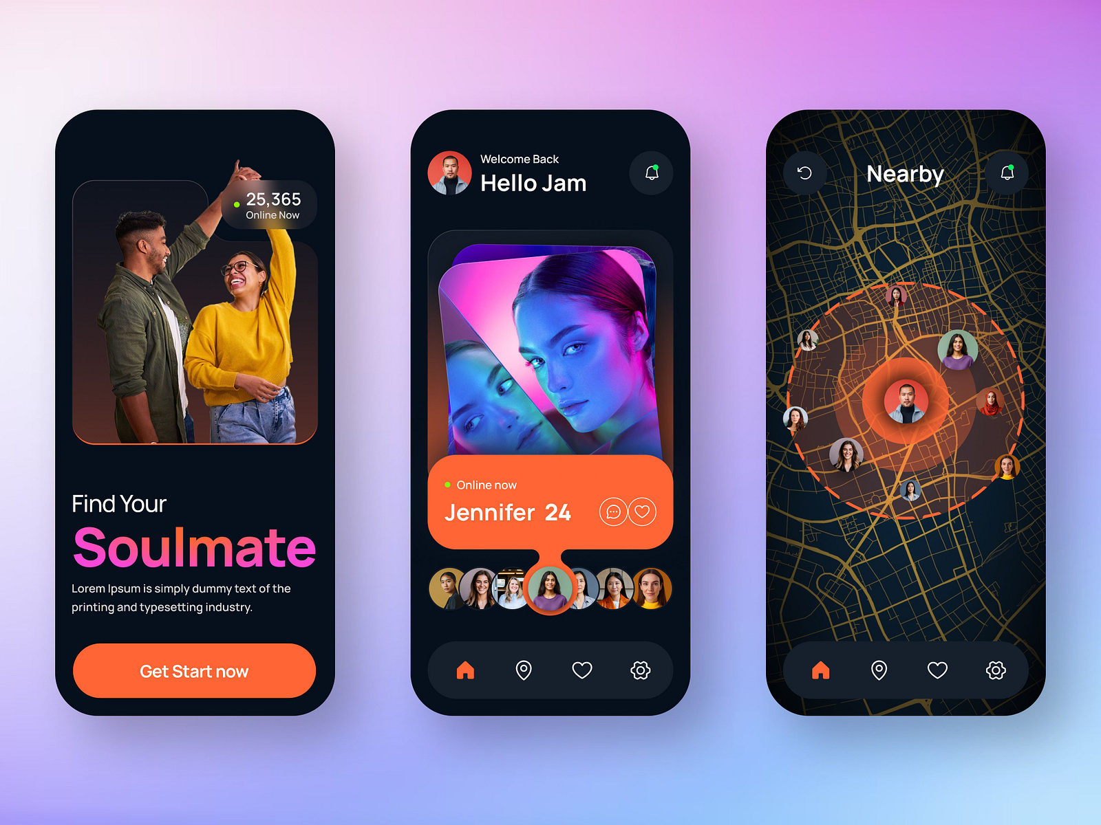 Dating app UI UX Design by Mostafizur Rahaman on Dribbble