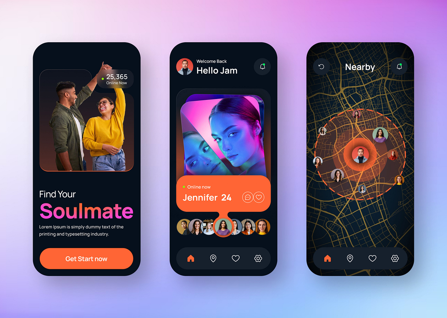 Dating app UI UX Design by Mostafizur Rahaman on Dribbble