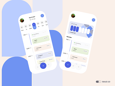 Medication management app app design build 2.0 ui