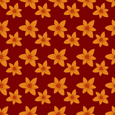 Floral pattern fabric ornament yellow