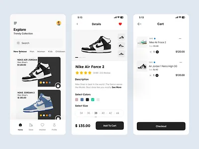 Nike Sheo App UI Andriod/IOS app design graphic design illustration logo nike sheo nike sheo app ui sheo app ui typography ui ux