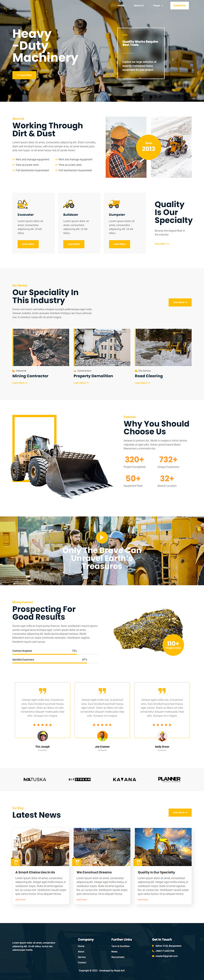 Heavy Equipment Rental WordPress Website agency website app business design designer elementor pro elementor website heavy equipment landingpage page design rental website services website ui web web design website design wordpress wordpress elementor wordpress landing wordpress website