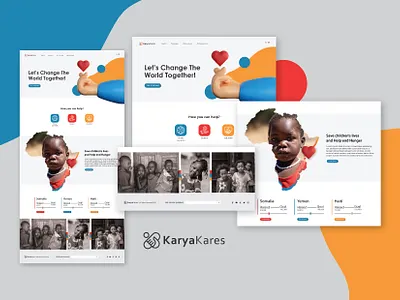 Karya Kares Website Mockup landing page design non profit website website website design website mock up