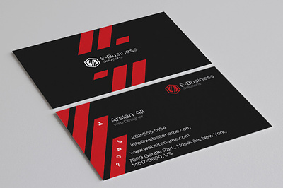 Red & Black Minimal Business Card branding creative design graphic design graphicdesign