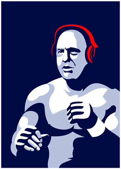 Joe Rogan Portrait boxer boxing conservative art conservative value editorial illustration editorial portrait fight illustration illustration joe rogan martial arts minimal illustration minimalistic mma illustration portrait portrait illustration vector illustration